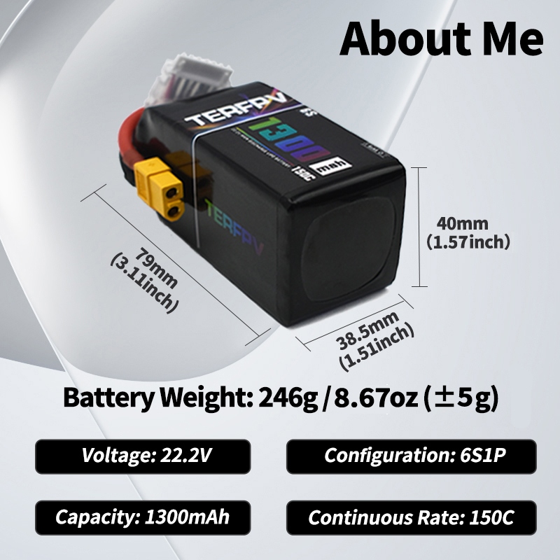Bateria Lipo TERFPV 6S 22.2V 1 - Drone Battery 6S avaliação e preço